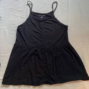 American Eagle black baby doll style tank top in size medium